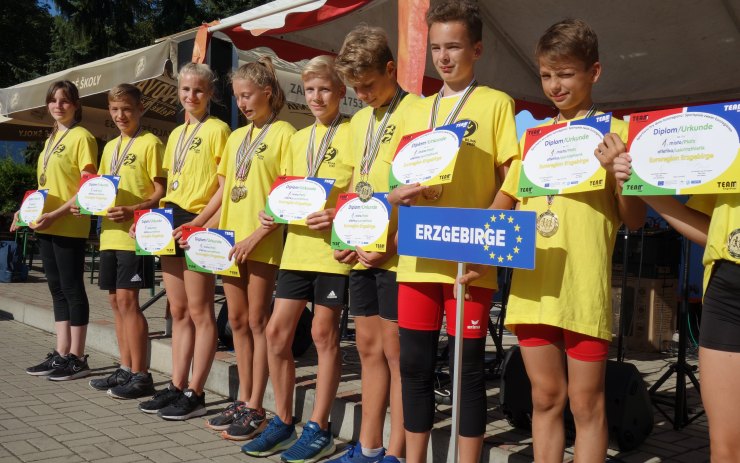 OBRAZEM: Sportovní hry dvou Euroregionů 2020 vyhrál Euroregion Krušnohoří/Erzgebirge