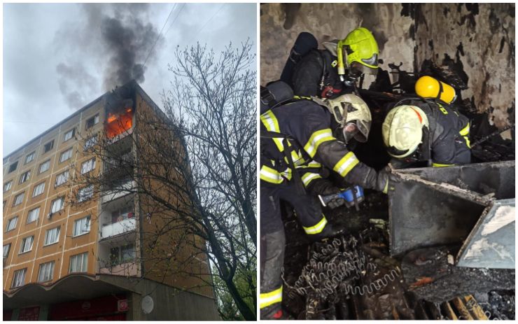 AKTUÁLNĚ: Z paneláku v Bílině šlehaly plameny, oheň zničil dva byty