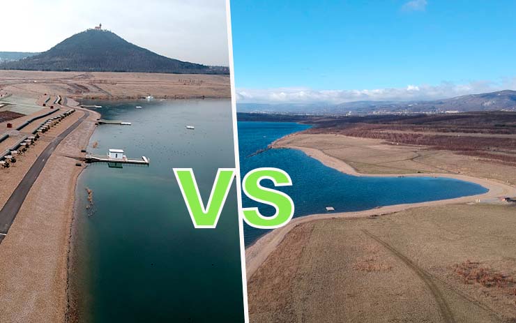 VIDEO: Srovnejte dvě velká jezera v kraji! Z kterého je hezčí výhled a kde je lepší zázemí?