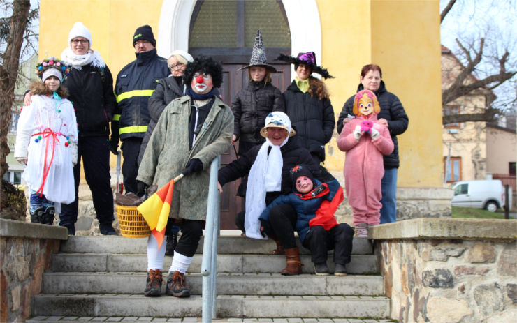 V Kladrubech oslavili masopust, nechyběl ani průvod