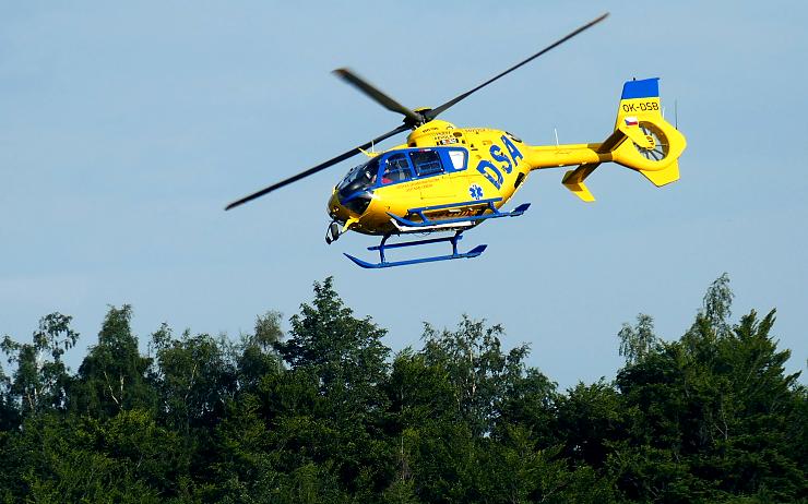 AKTUÁLNĚ: Vážný úraz při těžbě dřeva, pro zraněného letěl vrtulník