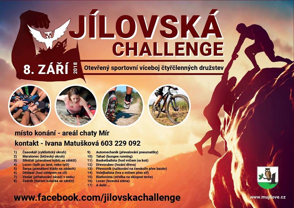 Jílovská Challenge v areálu chaty Mír v Jílovém na Děčínsku již v sobotu