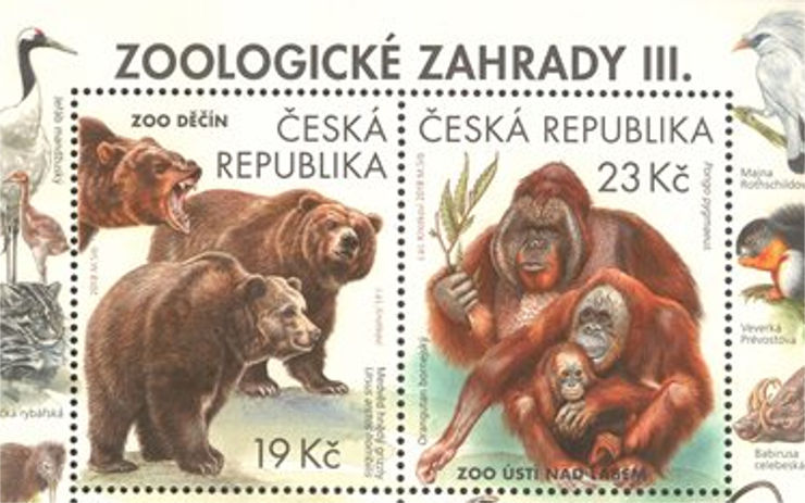 Novinka: Zoologické zahrady v Ústí a Děčíně jsou na poštovních známkách