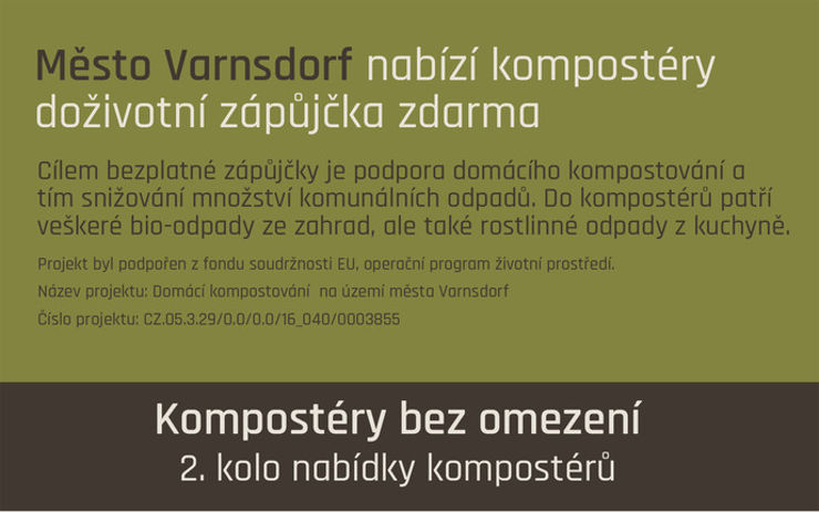 Varnsdorf znovu nabízí kompostéry zdarma, cílem je snížit množství komunálních odpadů