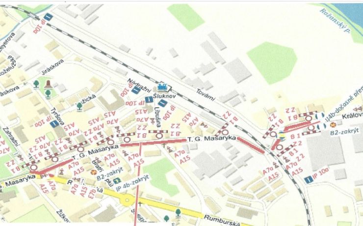 V pondělí začíná oprava ulic T. G. Masaryka a Královská. Řidiči musí počítat s částečnou uzavírkou