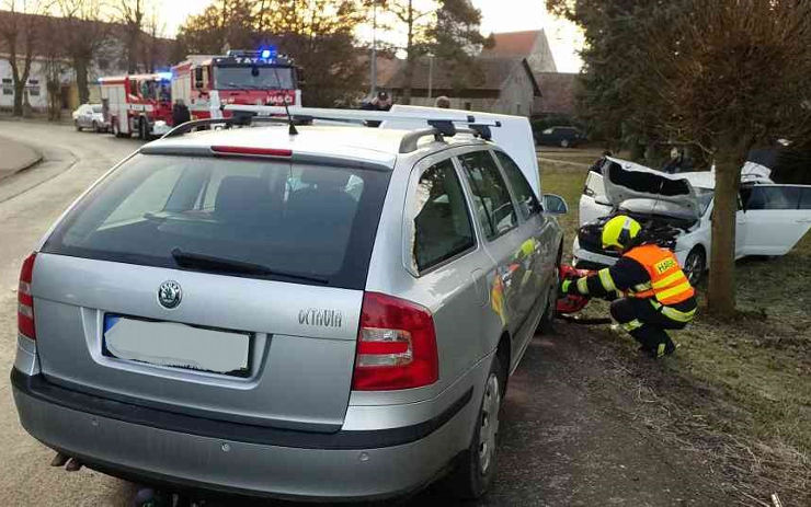 U Jiřetína pod Jedlovou se střetlo auto s dodávkou. Řidička se zranila, pes nehodu nepřežil