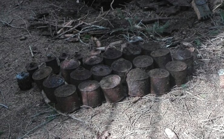 Muž s detektorem našel osmadvacet granátů z druhé světové války