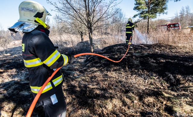 Foto: Tři jednotky hasičů vyjely k požáru trávy na Studánku 