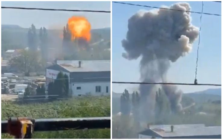 VIDEO: Malé rány, pak velká exploze. Video zachycuje výbuch ve skladu munice v Bílině